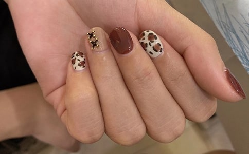 法式格子美甲圖片教程